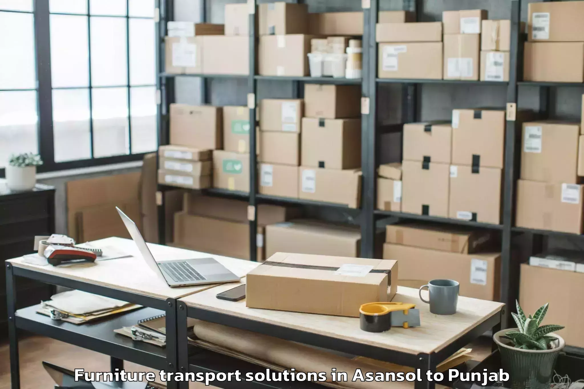 Affordable Asansol to Punjab Furniture Transport Solutions